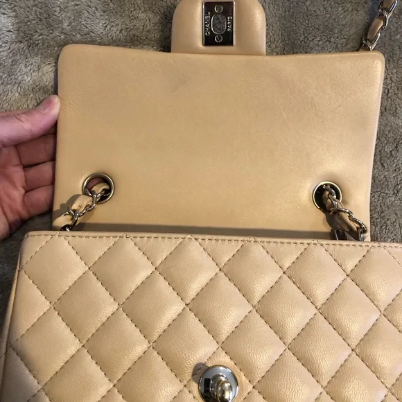 Chanel Tan Quilted Leather Mini Shoulder Bag - Picture 5 of 16